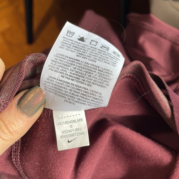 Nike Dri-fit burgundy crush running tights leggings size s - Picture 3 of 8